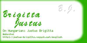 brigitta justus business card